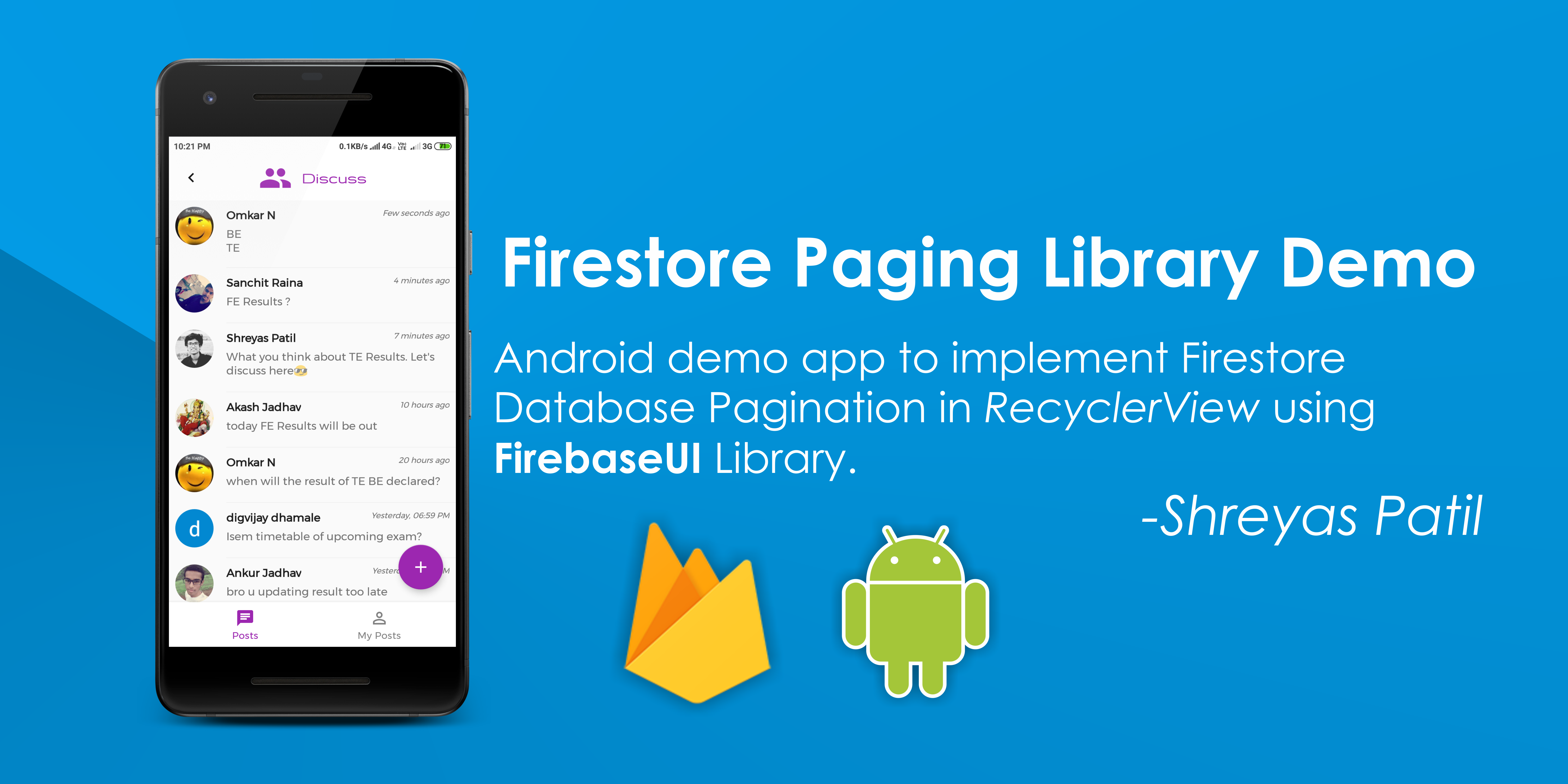 Firestore Pagination using FirebaseUI library